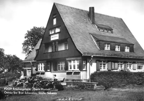 AK, Bad Schandau, OT Ostrau, FDGB-Heim "Erwin Hartsch", 1974