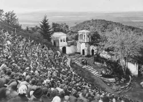 AK, Thale am Harz, Harzer Bergtheater, belebt, 1980