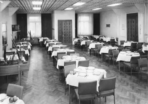 AK, Ostseebad Kühlungsborn, FDGB-Heim "Mecklenburg", Saal, 1977