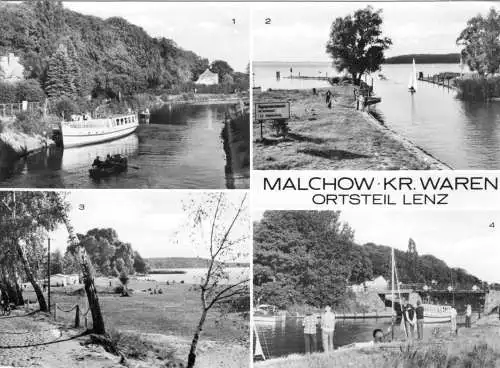 AK, Malchow Kr. Waren Müritz, OT Lenz, vier Abb., 1978