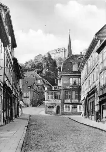 AK, Blankenburg Harz, Tränkestr. mit Schillers Bierstuben, 1975