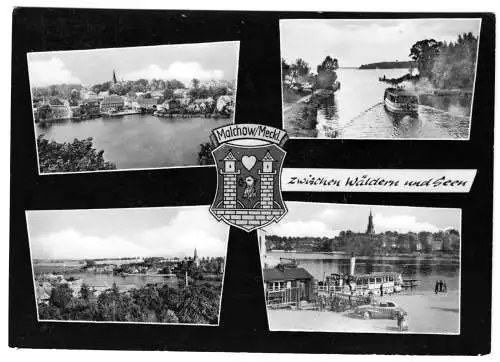 AK, Malchow Kr. Waren Müritz, vier Abb., Wappen, 1968
