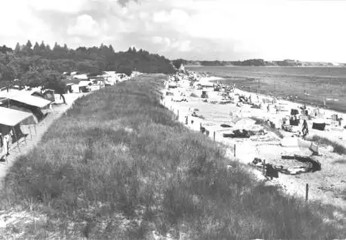 AK, Altenkirchen auf Rügen, Campingplatz und Strand, belebt, 1985