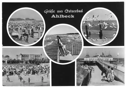 AK, Seebad Ahlbeck, fünf Abb., gestaltet, 1984
