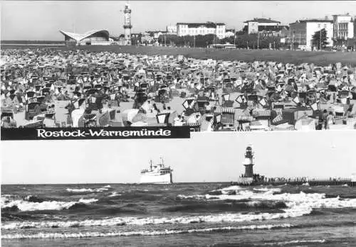 AK, Rostock - Warnemünde, zwei Abb., 1978