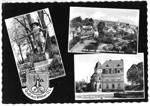 AK, Wilthen Oberlausitz, drei Abb. gestaltet, Wappen, 1965