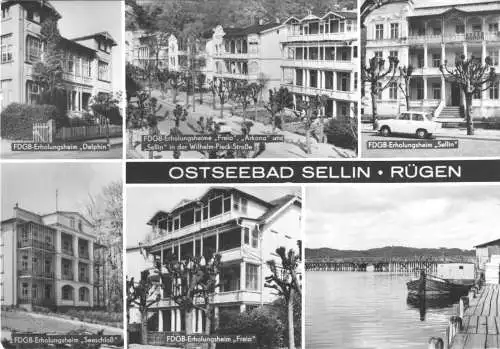 AK, Ostseebad Sellin auf Rügen, sechs Abb., 1984