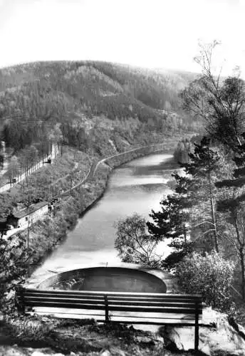AK, Zschopau Sa., Blick ins Zschopautal, 1970