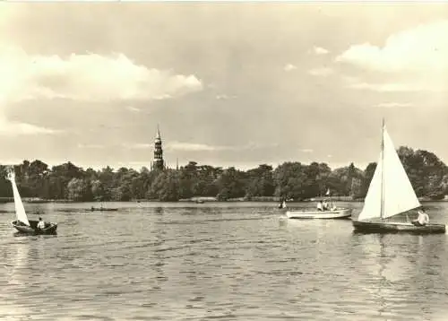 AK, Zwickau Sa., Partie am Schwanenteich, 1967