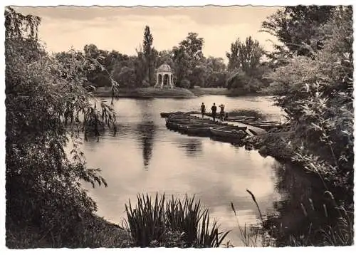 AK, Magdeburg, Adolf-Mittag-See mit Marieninsel, um 1961