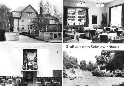 AK, Schönebeck - Bad Salzelmen, Julius Schniewind-Haus, vier Abb., 1990