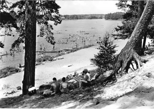 AK, Grünheide Mark, Badestelle am Peetzsee, 1967