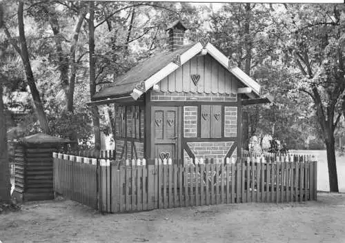 AK, Schönebeck - Bad Salzelmen, Hexenhäuschen im Kurpark, 1974