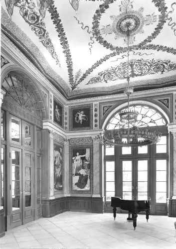 AK, Kohren-Rüdigsdorf Kr. Geithain, Schwind-Pavillion, Innenansicht, 1974