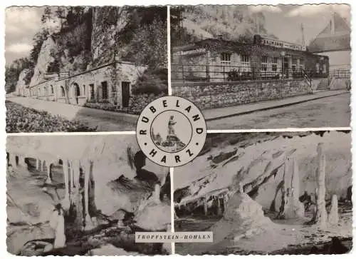 AK, Rübeland Harz, Tropfsteinhöhlen, vier Abb., 1961