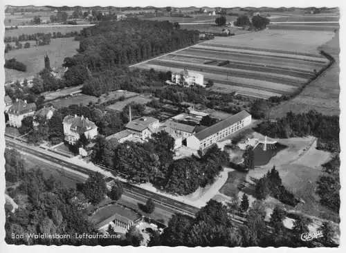 AK, Bad Waldliesborn, Luftbild-Teilansicht, um 1966