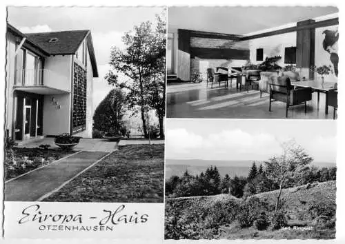 AK, Otzenhausen Kr. St. Wendel Saar, Europa-Haus, drei Abb., um 1966