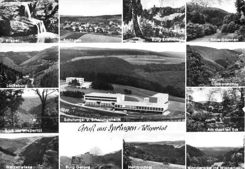 AK, Springen Wispertal, 13 Abb., um 1976