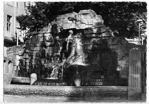 AK, Osnabrück, Bergmannsbrunnen, 1961