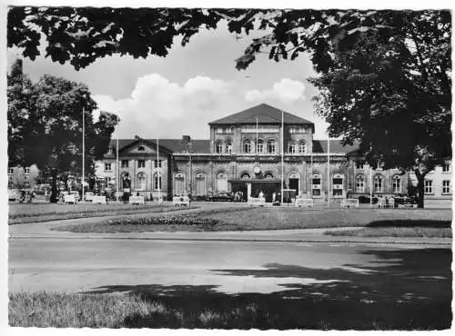 AK, Göttingen, Blick zum Bahnhof, um 1958
