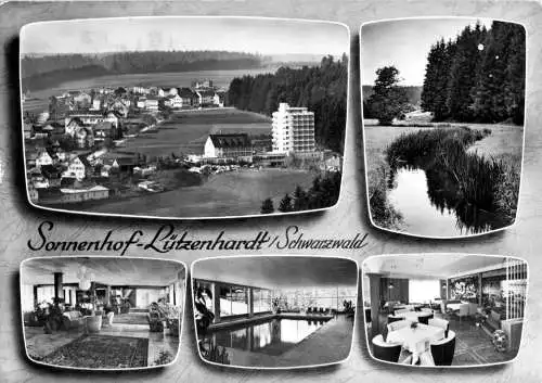 AK, Lützenhardt Schwarzwald, Sonnenhof, fünf Abb., gestaltet, 1967