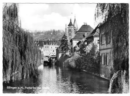 AK, Esslingen am Neckar, Partie bei der Maille, um 1965