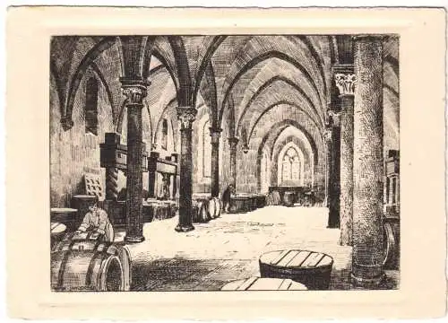 AK, Eltville a. Rhein, Kloster Eberbach, Das alte Kelterhaus, um 1950