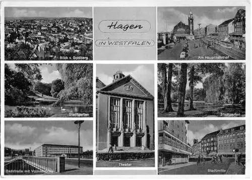 AK, Hagen Westf., sieben Abb., um 1955