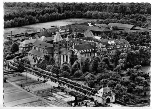 AK, Knechtsteden, Missionshaus, Luftbildansicht, um 1963