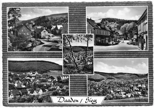AK, Daaden Sieg, fünf Abb., gestaltet, 1965