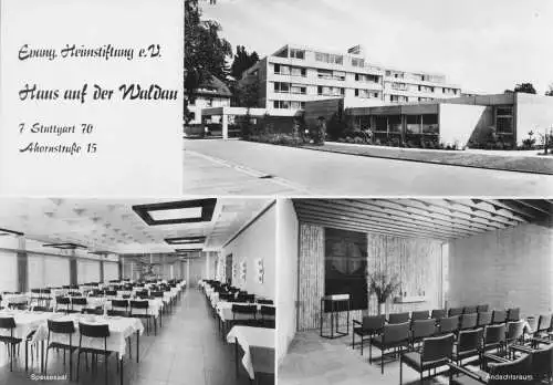 AK, Stuttgart, Evang. Heimstiftung e.V., Haus auf der Waldau, drei Abb., um 1980