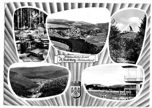 AK, Winterberg Hochsauerland, fünf Abb., gestaltet, 1966