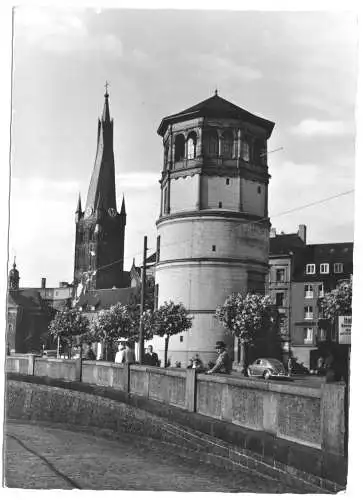 AK, Düsseldorf, Schloßturm und St. Lamberti, um 1966