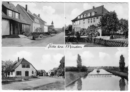 AK, Hille Kr. Minden, vier Abb., um 1965
