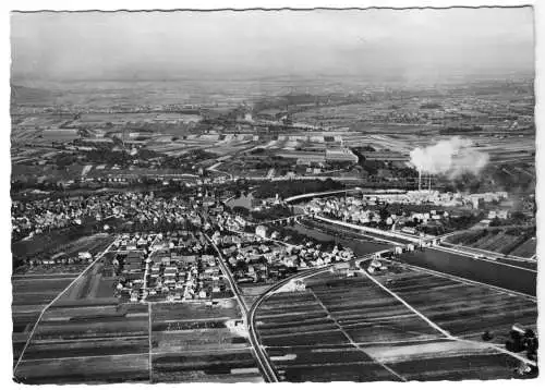 AK, Lauffen a. Neckar, Luftbildtotale, um 1960