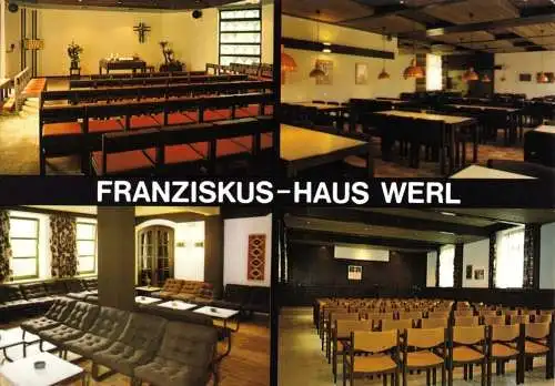 AK, Werl, Franziskus-Haus, vier Innenansichten, 1978
