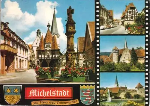 AK, Michelstadt Odw., vier Abb., gestaltet, um 1980