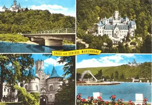 AK, Nordstemmen bei Hannover, Schloß Marienburg, vier Abb., 1977