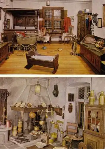 AK, Solingen, Bergisches Museum Schloß Burg a.d. Wupper, zwei Abb., um 1972