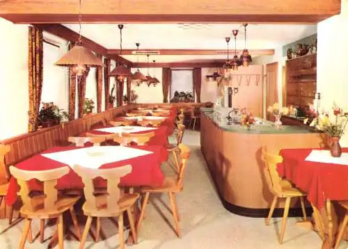 AK, Seelbach - Weiler, Gasthof und Pension "Bruckerhof", Gastraum, um 1980