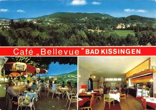 AK, Bad Kissingen, Café "Bellevue", drei Abb., 1996