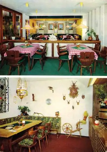 AK, Asendorf Lüneburger Heide, Hotel "Zur Heidschnucke", Gastraum, 2 Abb., 1976