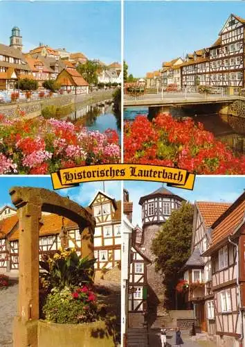 AK, Lauterbach im Vogelsberg, vier innerstädtische Abb., um 1985