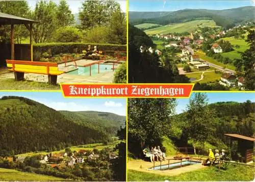 AK, Kneippkurort Ziegenhagen, vier Abb., 1983