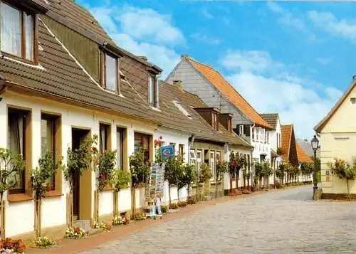 AK, Schleswig a.d. Schlei, Nordholmstr. in der alten Fischersiedlung, um 1990