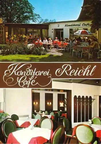 AK, Bad Steben, Konditorei - Café Reichl, zwei Abb., um 1980
