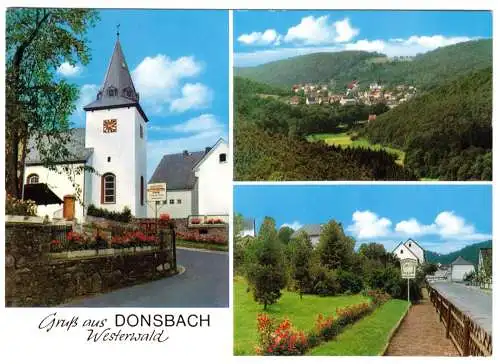 AK, Donsbach Dillkreis, drei Abb., um 1970