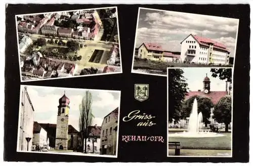 AK, Rehau Ofr., vier Abb., gestaltet, teilcol., um 1965