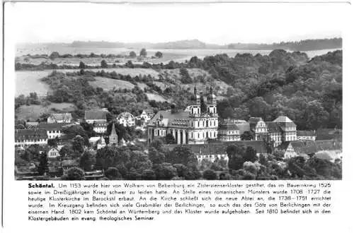 AK, Kloster Schöntal, Gesamtansicht, Text, 1959
