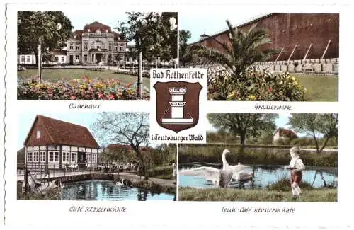 AK, Bad Rothenfelde, vier Abb., gestaltet, Wappen, 1964